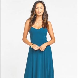 Show Me Your Mumu Godshaw gown - Deep teal